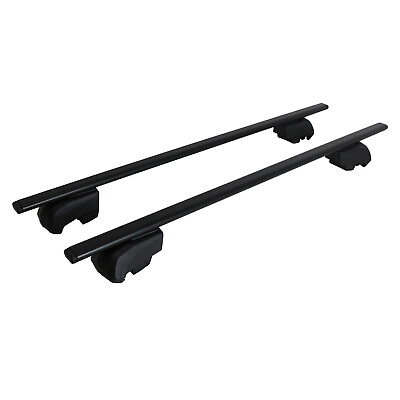 #ad #ad 47quot; Roof Racks Cross Bars Luggage Carrier Lockable Durable Iron Black 2 Pcs $119.99