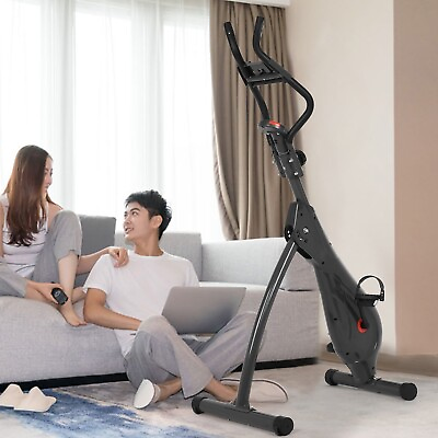 #ad Folding Bike Indoor Cycling Exercise Bike Magnetic Upright X Magnetic Control $132.99