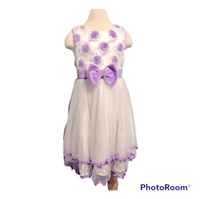 #ad Sunboree Fancy Floral Sleeveless Dress White Purple Girls 7 8 $11.01