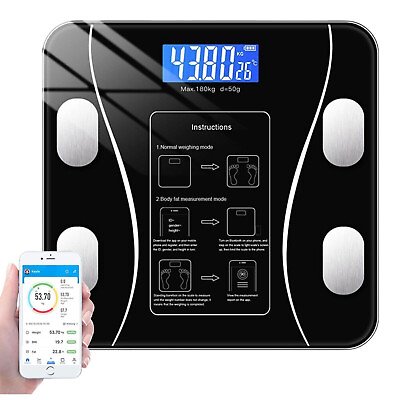 #ad #ad Smart Weight Scale Body Digital Bathroom Scale BMI Bluetooth Body Fat Scale US $12.48