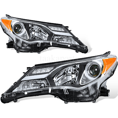 #ad #ad Headlight Headlamp Halogen Clear Lens Pair Fit For 2013 2014 2015 Toyota RAV4 $129.99