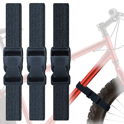 #ad Woyeainy 3 Pack Adjustable with Buckles Bike Rack Straps Bicycle Wheel Stabilize $6.57