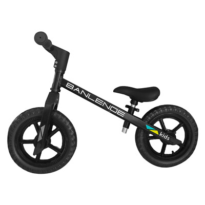 12quot; Balance Bike Kids No Pedal Learn To Ride Pre Bike Adjustable Seat Black $74.90