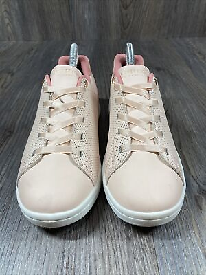 #ad Skechers Street Women#x27;s Darma 73771 Perforated Leather Slip On Sneakers Pink 8.5 $19.61