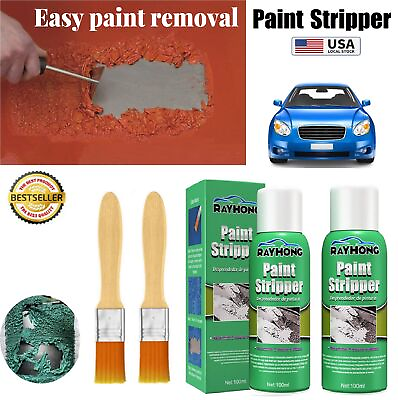 #ad 2× Car Paint Remover Metal Surface Paint Stripper Brush Set 100ml Paint Removal $9.08