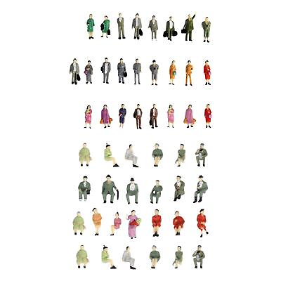 #ad 25Pcs HO Scale 1:87 Figures Different Poses Scenery People Model Train Park $8.76