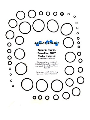 #ad Smart Parts Shocker NXT Paintball Marker O ring Oring Kit x 2 rebuilds kits $13.35