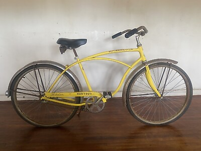 #ad 1973 Chicago Schwinn Heavy Duti Vintage Aged Yellow Bicycle $200.00