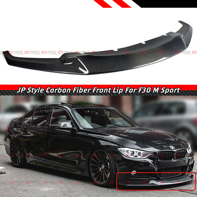 #ad #ad For 2012 18 BMW F30 F31 M Sport Carbon Fiber JHP Style Front Bumper Lip Splitter $355.99
