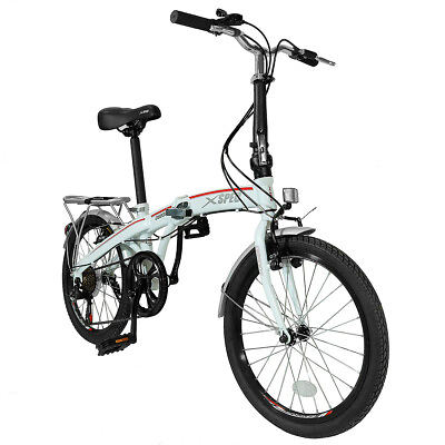 #ad #ad Xspec 20quot; 7 Speed Folding Compact City Commuter Bike White NOT Electric $249.99