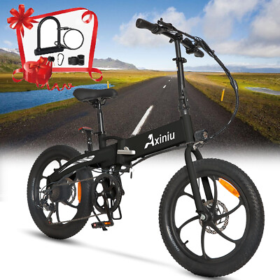 #ad 20quot; E Bike 850W 36V 28Mph Fat Tire Electric Folding Bike City Bicycle For Adults $584.99