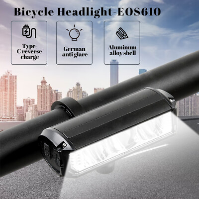 #ad Rechargeable LED USB Mountain Bike Lights Bicycle Front Torch Waterproof 8000mAh $16.98