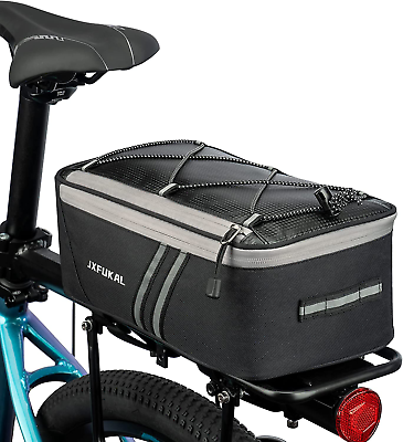 #ad Rear Bike Rack Bag with Rain Cover 7L 9L 10L 12L Waterproof Bicycle Ebike Saddl $32.91
