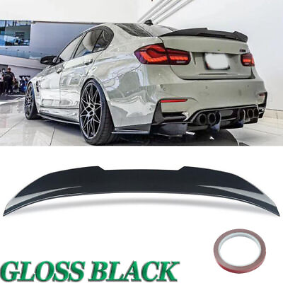 #ad #ad For 12 18 BMW F30 330i 335i F80 M3 Gloss Black HighKick PSM Style Trunk Spoiler $68.56
