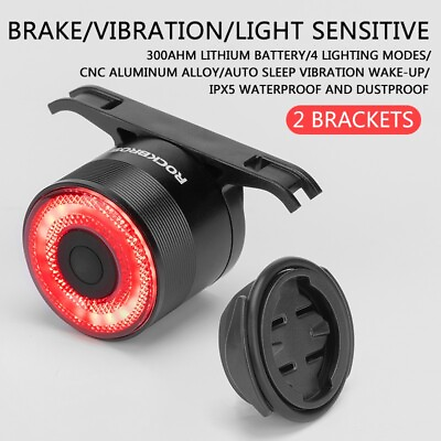 ROCKBROS Smart Bike Tail light Auto Brake Sensing Cycling Warning Saddle Light $16.86