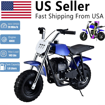 #ad 40cc Mini Dirt Bike Pit Bike Gas Powered 4 Stroke Off Road Motorcycle for Teens $319.99