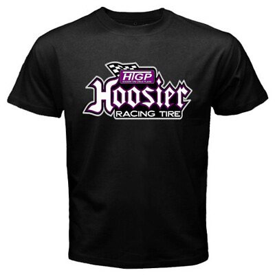 #ad Hoosier Racing Tires Sports Car Motorcycle Men#x27;s Black T Shirt Size S 5XL $20.98