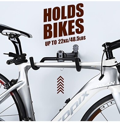#ad Bike Hanger Bike Wall Mount Bike Hook Holder Storage Rack for Indoor Storage New $24.99