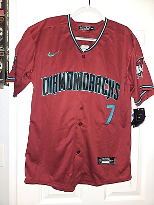 #ad #ad Corbin Carroll #7 Arizona Diamondbacks Stitched Red Jersey Mens Large New $75.00