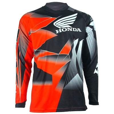 #ad Personalized Summer Motocross Shirt Honda Bike Racing Long Sleeve Shirt S 5XL $32.90