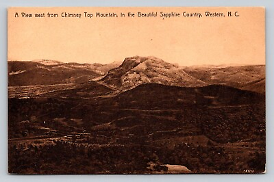 #ad c1910 View From Chimney Top Mountain Sapphire County Western North Carolina P798 $10.39