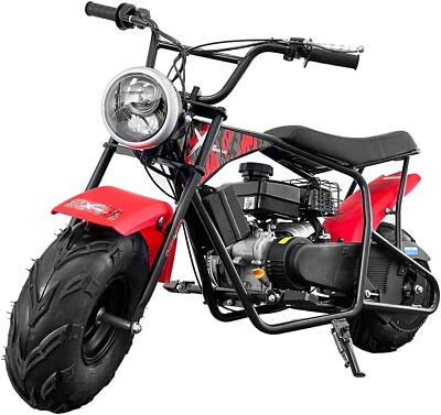 #ad XtremepowerUS 99cc Mini Dirt Bike Gas Powered 4 Stroke Pocket Bike Pit Red Black $499.95