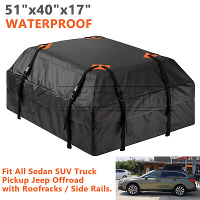 600D 21 Cubic Feet Car Sedan SUV Travel Roof Bag Cargo Storage Luggage Carrier $49.99