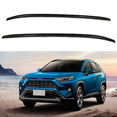 #ad Roof Side Rail For 2019 2020 Toyota Rav4 Roof Rack Set Cargo Luggage Carrier BLK $93.99