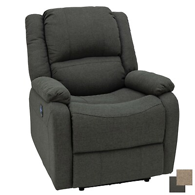 RecPro Charles 30quot; RV Powered Zero Wall Recliner Chair Fossil Cloth RV Furniture $749.95