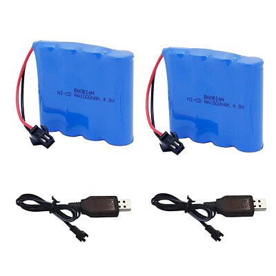 #ad #ad 2x 4.8V 1000mAh Ni Cd AA Battery Pack Rechargeable SM 2P Plug For RC Car Toys US $15.85