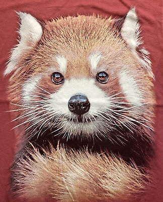 #ad The Mountain Fox SMALL TShirt Tie Dye Maroon Wildlife NWOT 3D Animals Woods $18.18