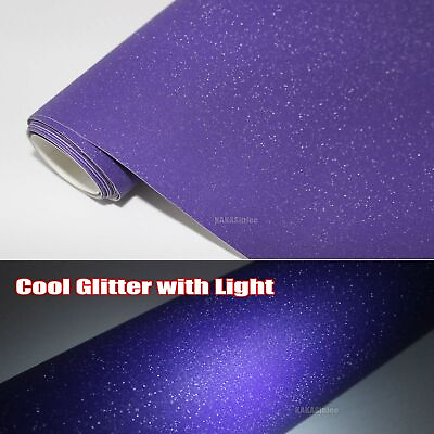 #ad Purple Car Matte Pearl Glitter Entire Vinyl Wrap Sticker Decal PVC Flexible ABUS $3.90