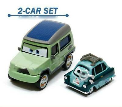 #ad 2 Car Disney Pixar Cars Miles Axlerod amp; Professor Z 1:55 Diecast Model Car Loose $11.98