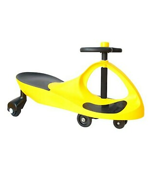 Kids Swing Wiggle Twist Car Ride On Toy Air Horn Yellow No Batteries 3 $36.00