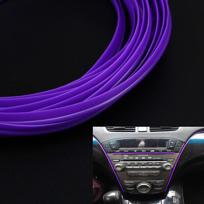 #ad 16ft Car Interior Door Edge Line Molding Trim Strip Decorate Purple Accessories $8.99