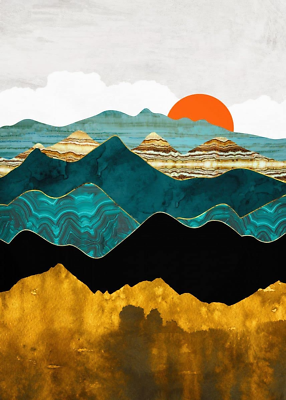 #ad Diamond Painting Mountain KitDiamond Art Kits for Adults Sunrise Full round Dri $9.99