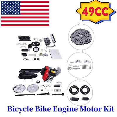 #ad 4 Stroke Top Bike Engine Motor Kit 49CC Gas Petrol Motorized Bicycle Scooter $163.40