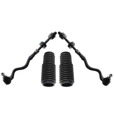 4 Pc Steering Kit for BMW Rack amp; Pinion Bellow Boots and Tie Rod End Assembly $46.46