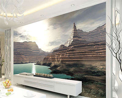 #ad Stacked Rocky Mountain Full Wall Mural Photo Wallpaper Print Kids Home 3D Decal AU $419.99