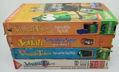 VeggieTales VHS Lot of 4 Rack Shack amp; Benny Sing Along Songs Josh Dave Gian $15.99