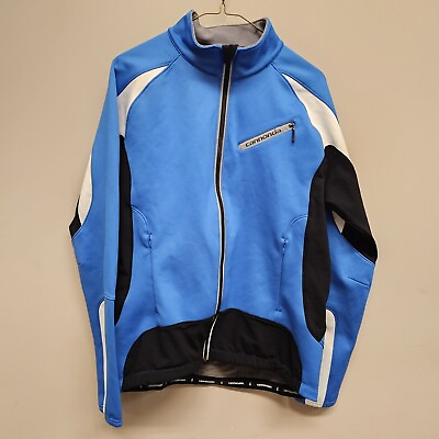 #ad Cannondale Jacket Mens Size L Quadte Carbon Technology Blue Cycling Jacket $15.00