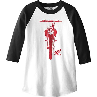 #ad Factory Effex Honda Bike Youth Baseball Shirt Black White Small 21 83310 $23.40