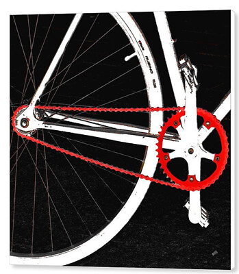 #ad Bike In Black White And Red No 2 Ben amp; Raisa Gertsberg 36quot;x36quot; Print on Canvas $287.00
