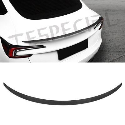 #ad Matte Real Carbon Fiber Rear Wing Spoiler For tesla model 3 Highland 2024 $180.00