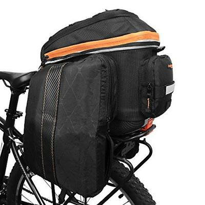 #ad Ibera 2 in 1 PakRak Commuter Bicycle Trunk Bag with Expandable Panniers Clip On $110.90