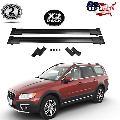 #ad #ad New For Volvo XC70 2003 2016 Black Roof Racks Cross Bars Luggage Carrier $89.99