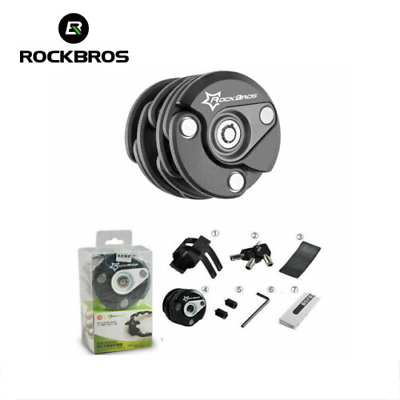 #ad RockBros Bike Anti Theft Lock Chain Lock Folding Lock Hamburg Shaped Lock Black $29.99