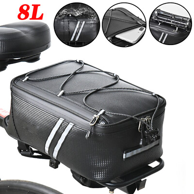 #ad #ad Waterproof Bicycle Rear Rack Seat Bag Bike Cycling Storage Pouch Trunk Pannier $12.90
