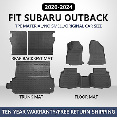 #ad Floor Mats Cargo Liner Trunks Mats Backrest Mat for 2020 2024 Subaru Outback $89.99