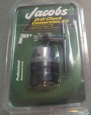1 2quot; Mount 13mm Jacobs Drill Chuck Conversion Kit amp; Key Replacement $15.00